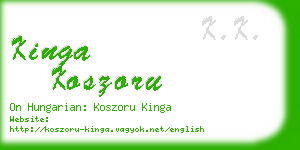kinga koszoru business card